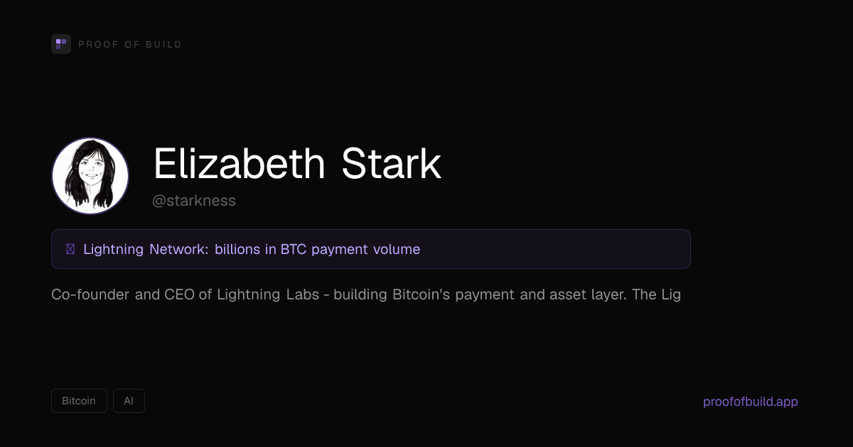 Elizabeth Stark — Proof of Build